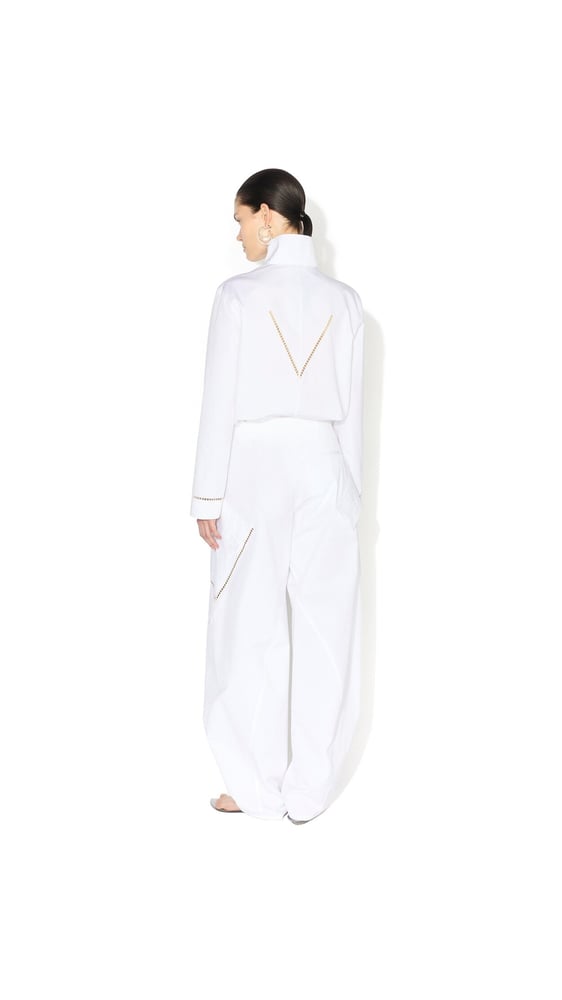 CHEMISE AJOURÉE EN POPELINE DE COTON