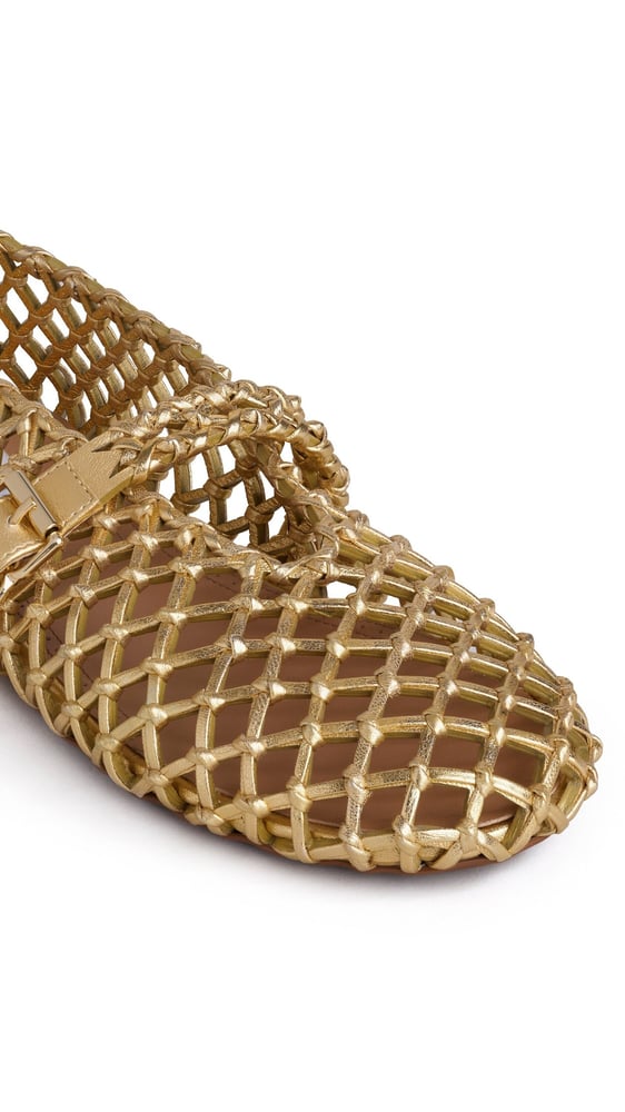 BALLERINES EN CUIR TRESSÉ