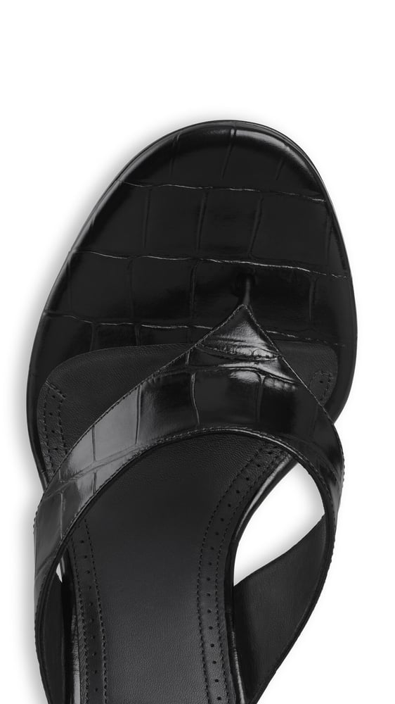 MULES TONG EN CUIR EMBOSSÉ CROCODILE