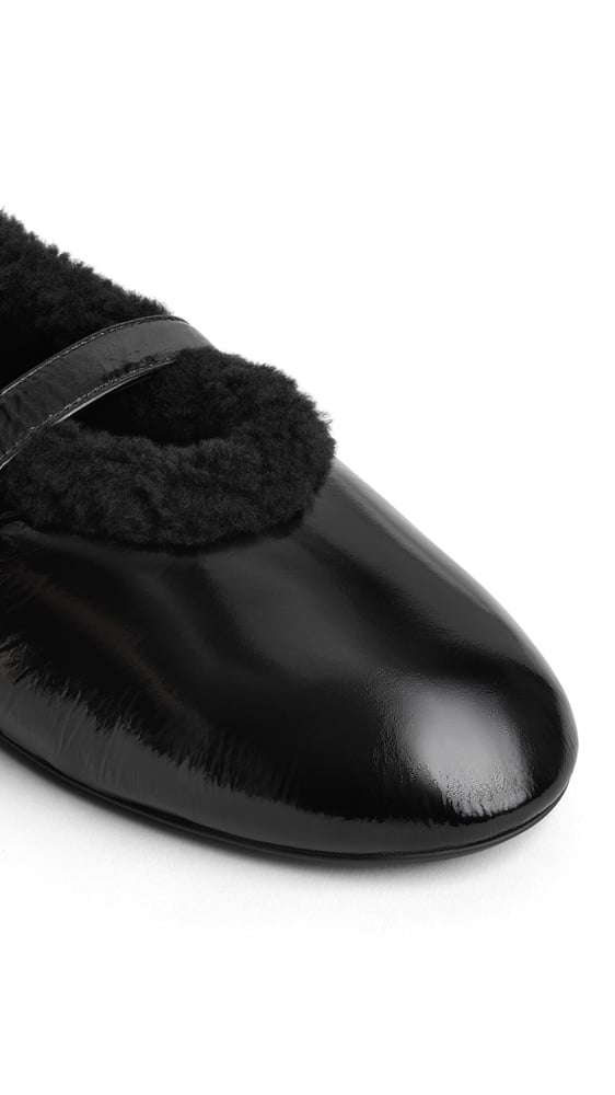 BALLERINES EN SHEARLING NAPLACK