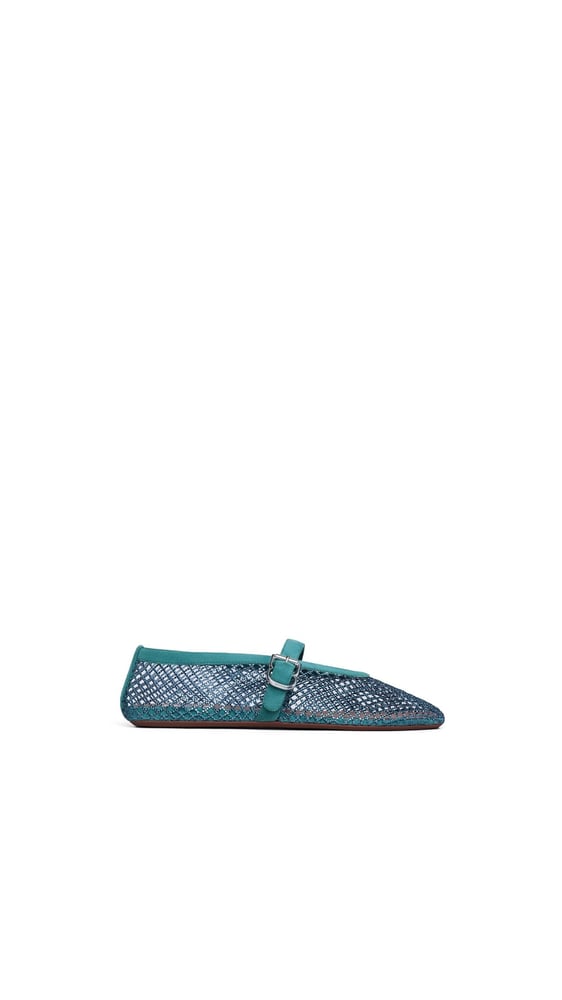 BALLERINES EN RÉSILLE À STRASS