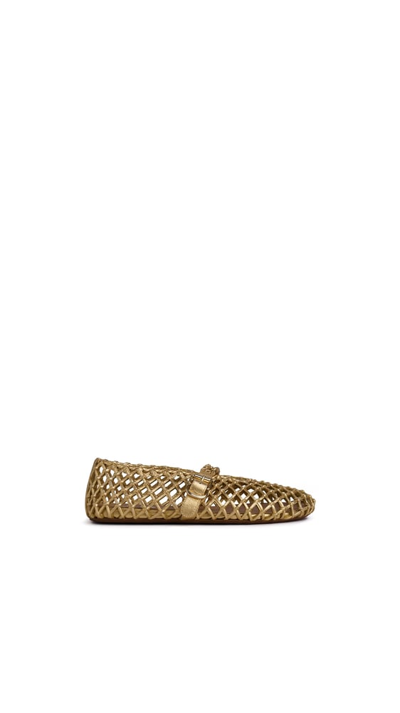 BALLERINES EN CUIR TRESSÉ