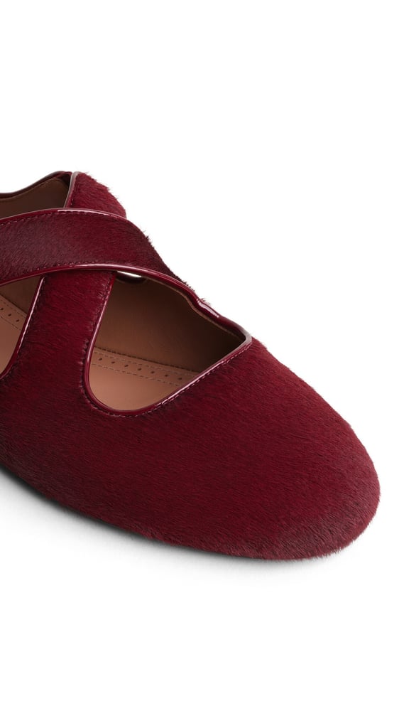 BALLERINES CRISS CROSS EN CUIR EFFET PONY