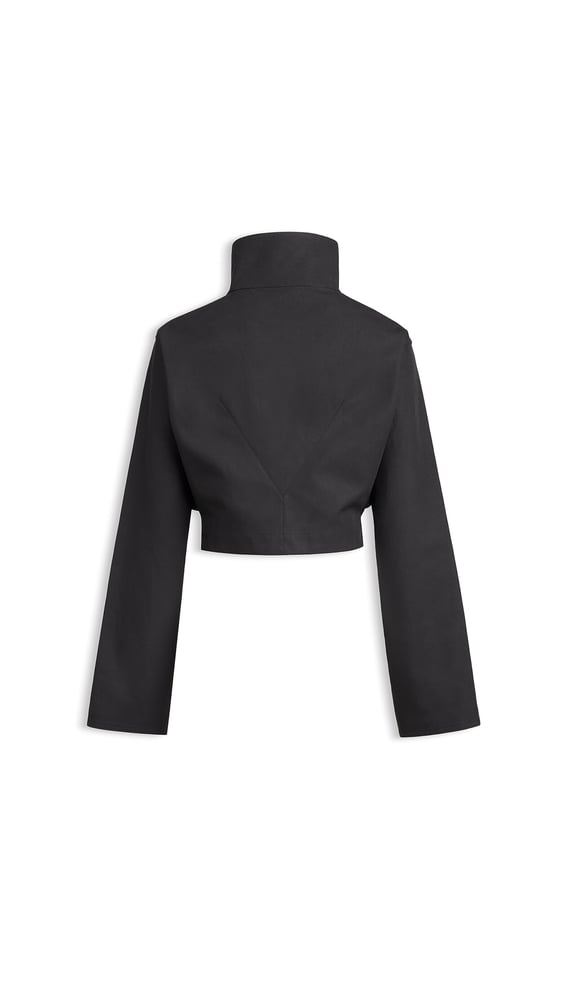 VESTE COURTE EN COTON-SOIE
