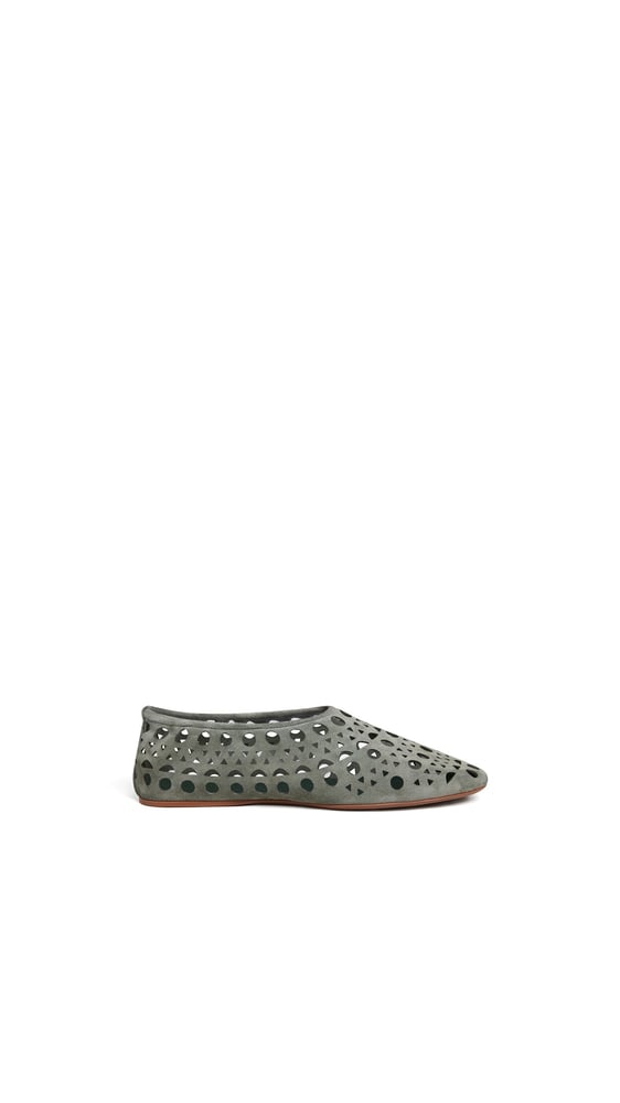 SLIPPERS VIENNE EN CUIR VELOURS