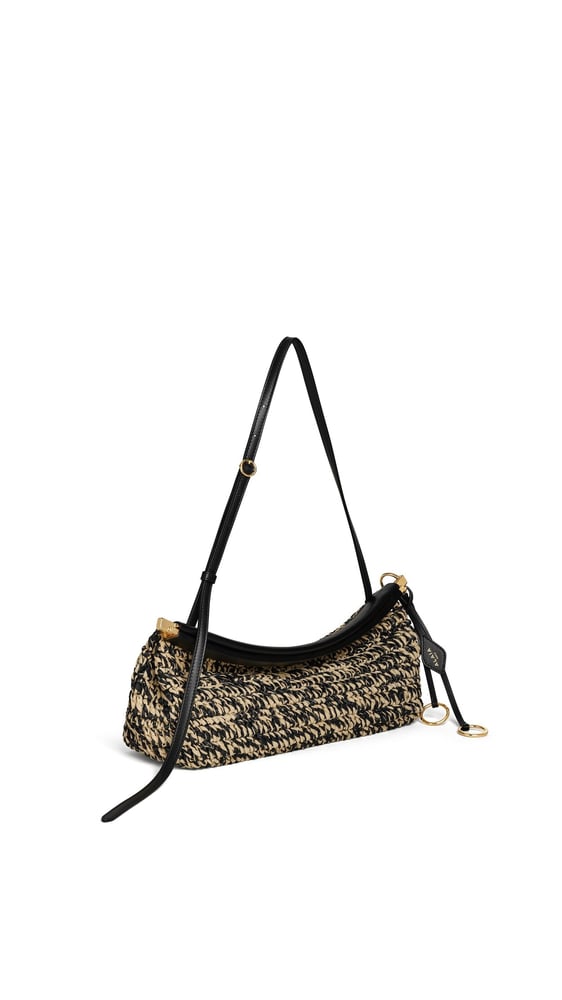 SAC LE CLICK EAST WEST MEDIUM BAG EN RAPHIA