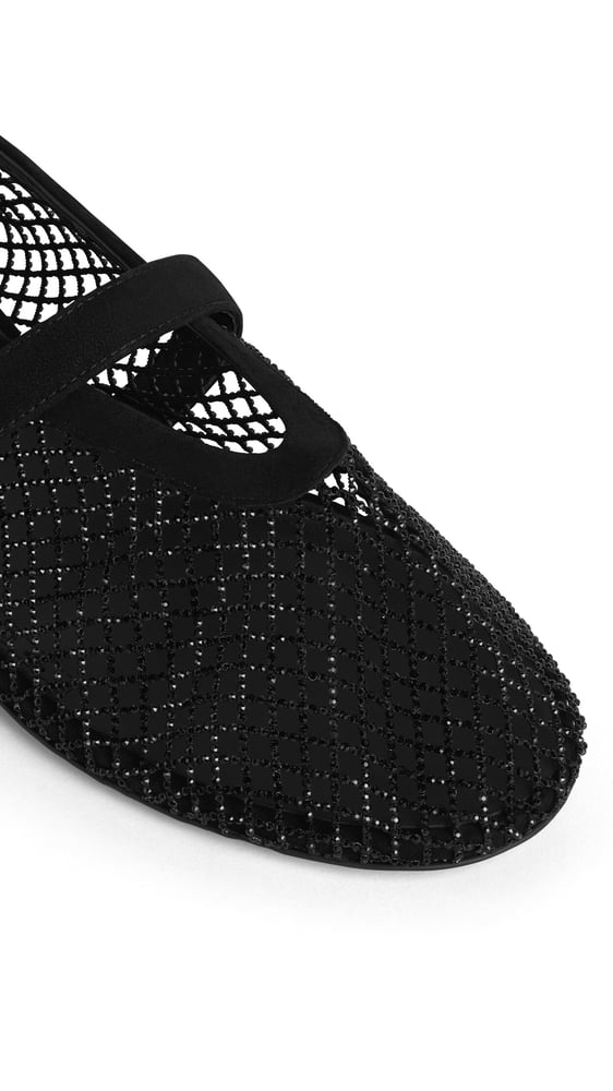 BALLERINES EN RÉSILLE À STRASS