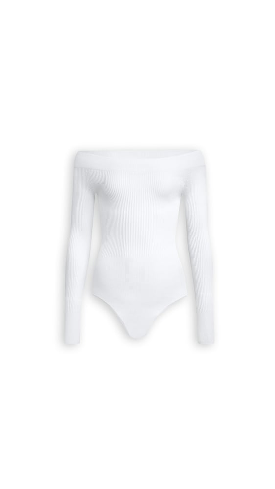BODY ÉPAULES NUES EN MAILLE CÔTELÉE SCULPTANTE