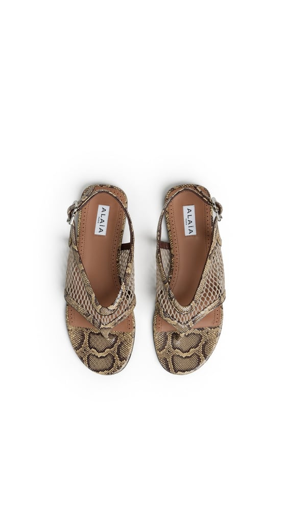 SANDALES TONG EN RÉSILLE ET CUIR AYERS