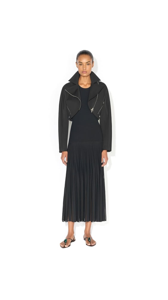 VESTE BIKER EN POPELINE DE COTON