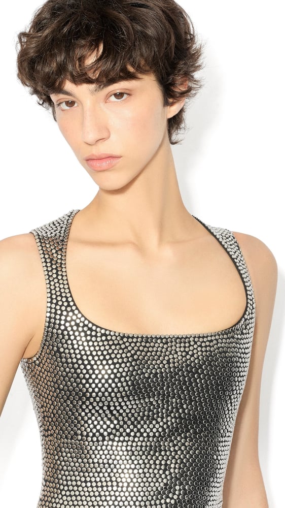 ROBE ÉVASÉE À STUDS