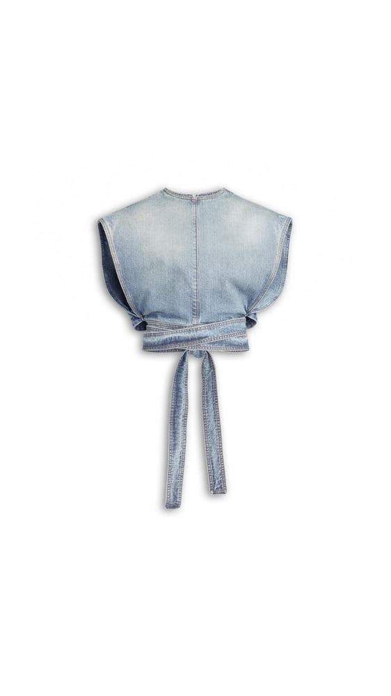 HAUT CEINTURÉ EN DENIM