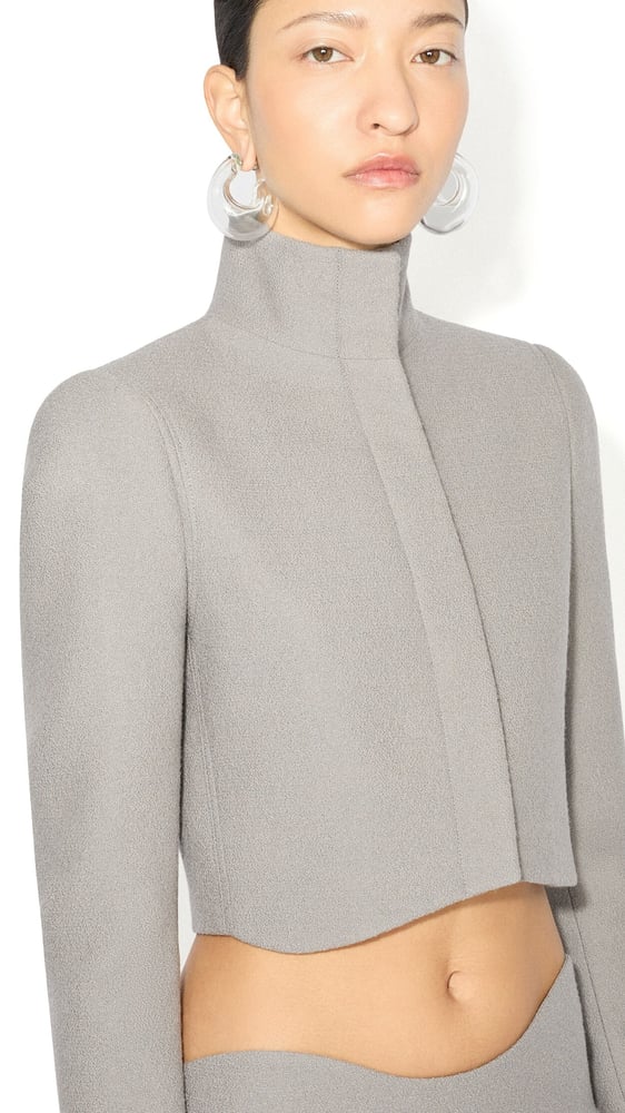VESTE AJUSTÉE EN CRÊPE DE LAINE