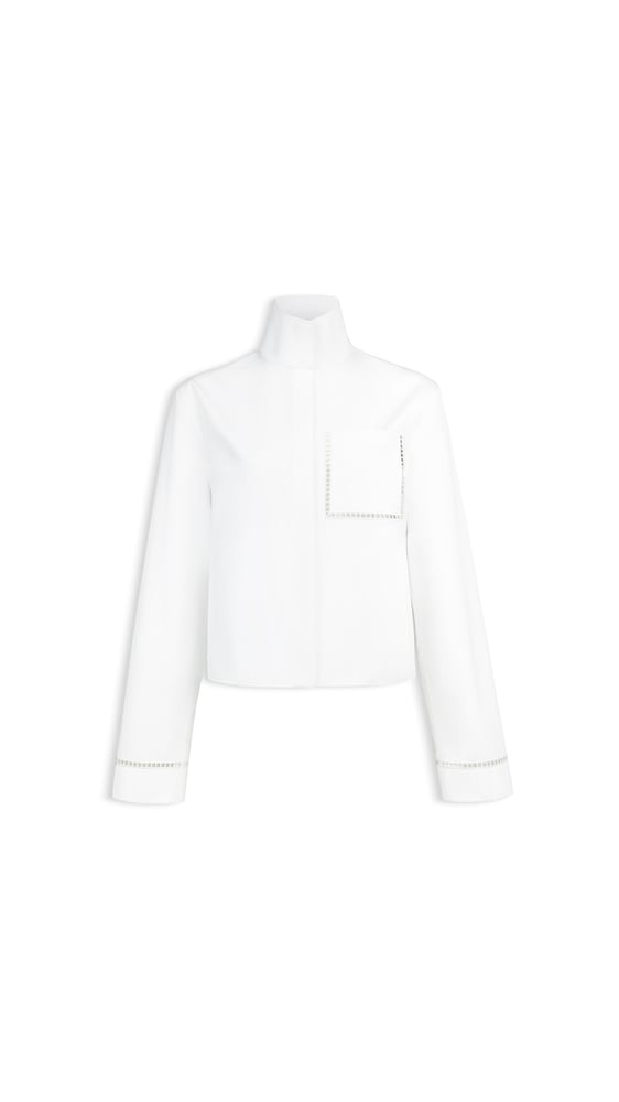 CHEMISE AJOURÉE EN POPELINE DE COTON