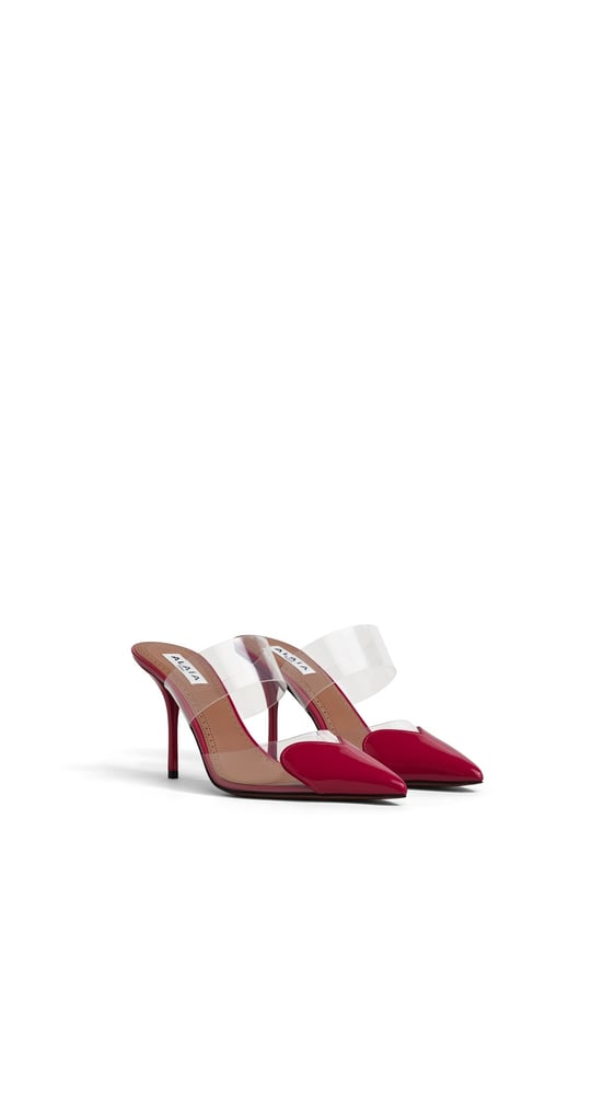 MULES LE CŒUR EN CUIR VERNI