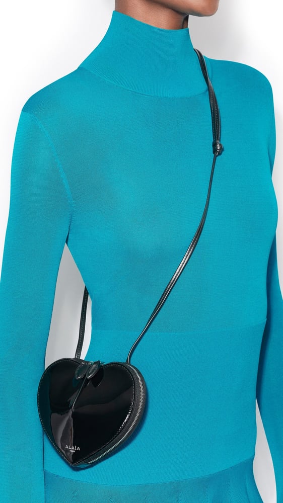 SAC LE COEUR SMALL EN CUIR VERNI