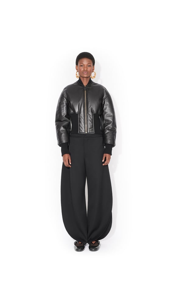 BOMBER CINTRÉ EN CUIR