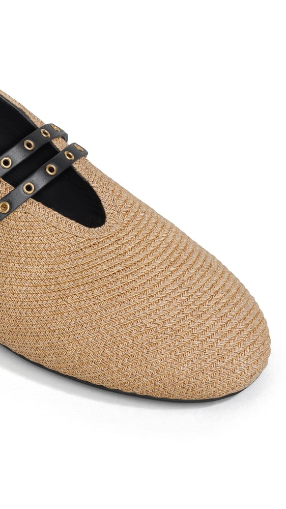 BALLERINES EN PAILLE TRESSÉE