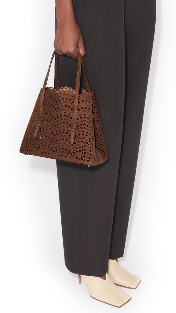 SAC MINA 25 EN NUBUCK VIENNE PERFORÉ