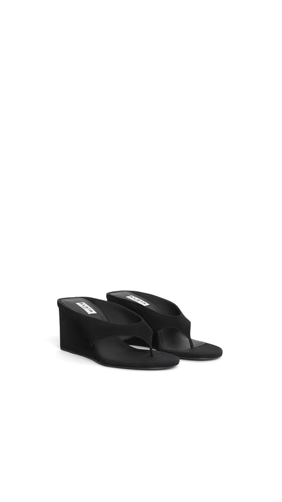 MULES TONG COMPENSEES EN SUEDE