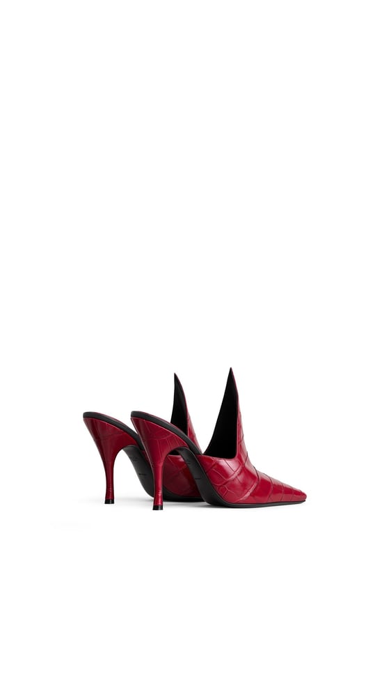 MULES EN CUIR EMBOSSÉ CROCODILE