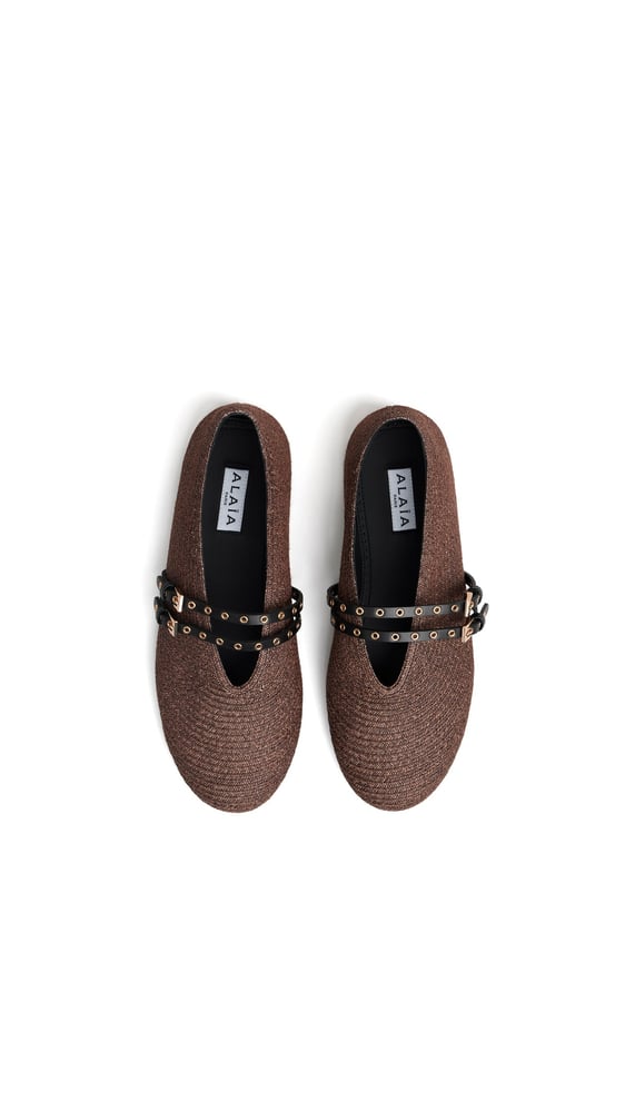 BALLERINES EN PAILLE TRESSÉE