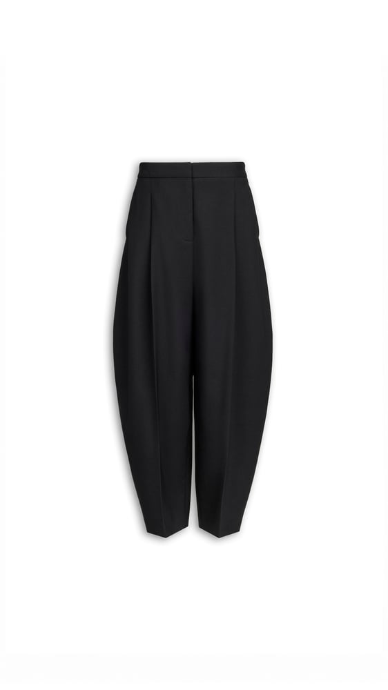 PANTALON ROND EN GABARDINE DE LAINE