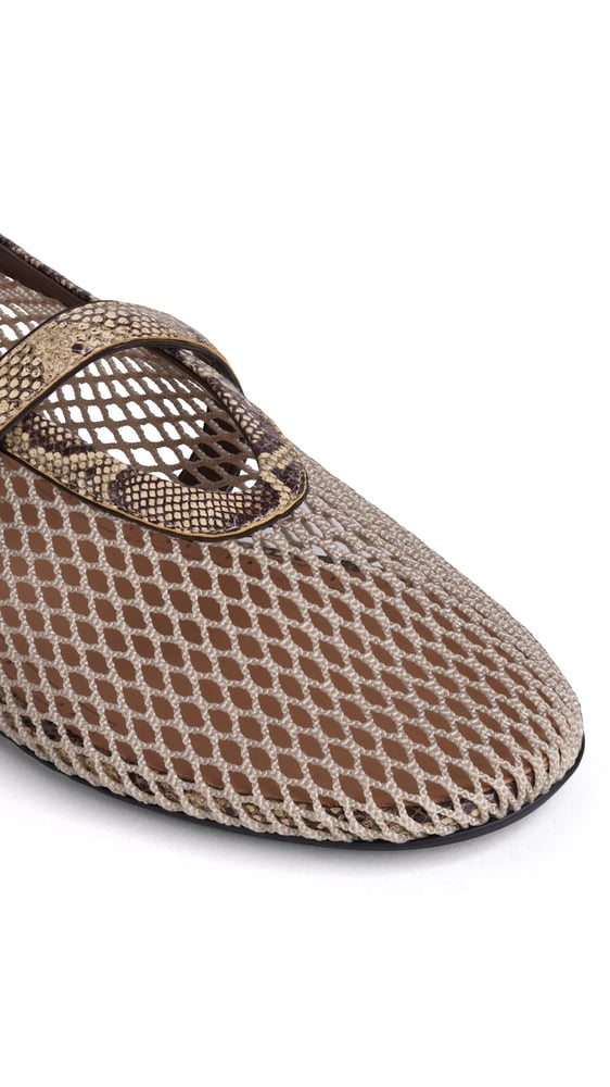 BALLERINES EN RÉSILLE ET CUIR AYERS