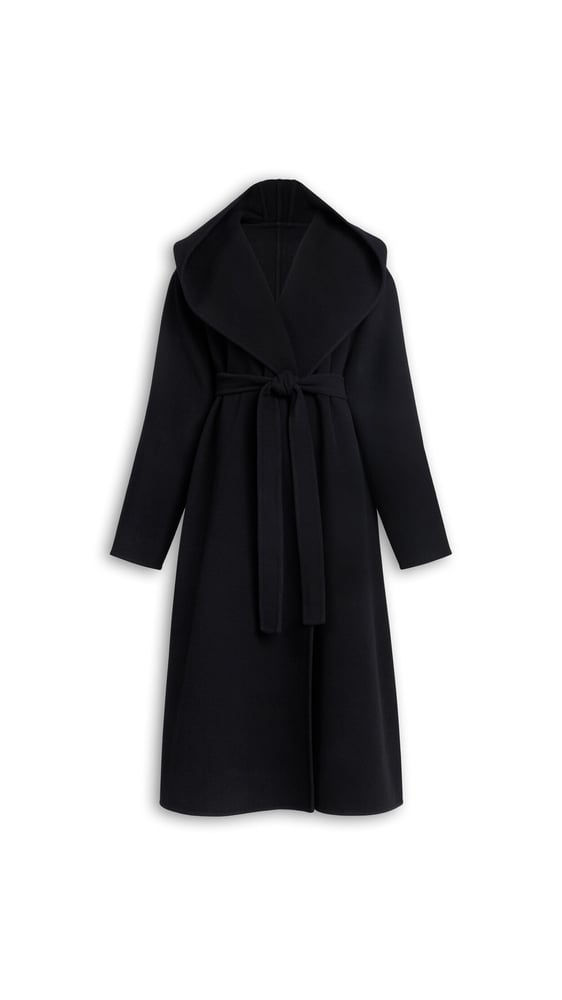 MANTEAU À CAPUCHE EN LAINE