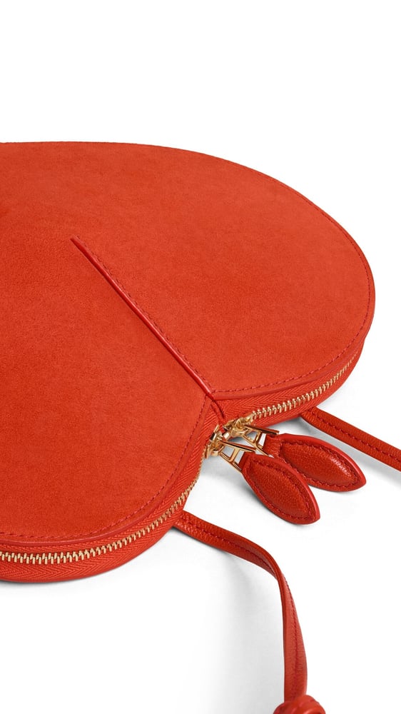 SAC LE CŒUR BI-MATIÈRE EN CUIR