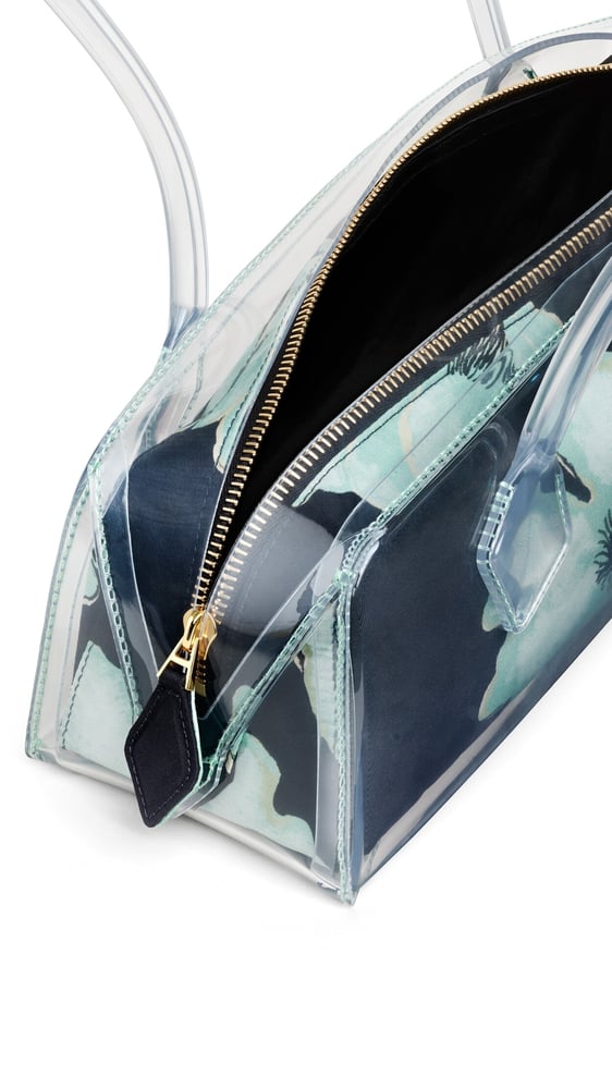 SAC LE TECKEL MEDIUM EN POLYURÉTHANE À MOTIF FLORAL