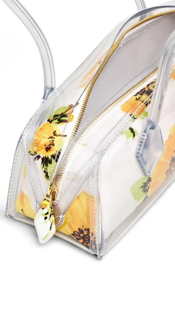 SAC LE TECKEL MEDIUM EN POLYURÉTHANE À MOTIF FLORAL
