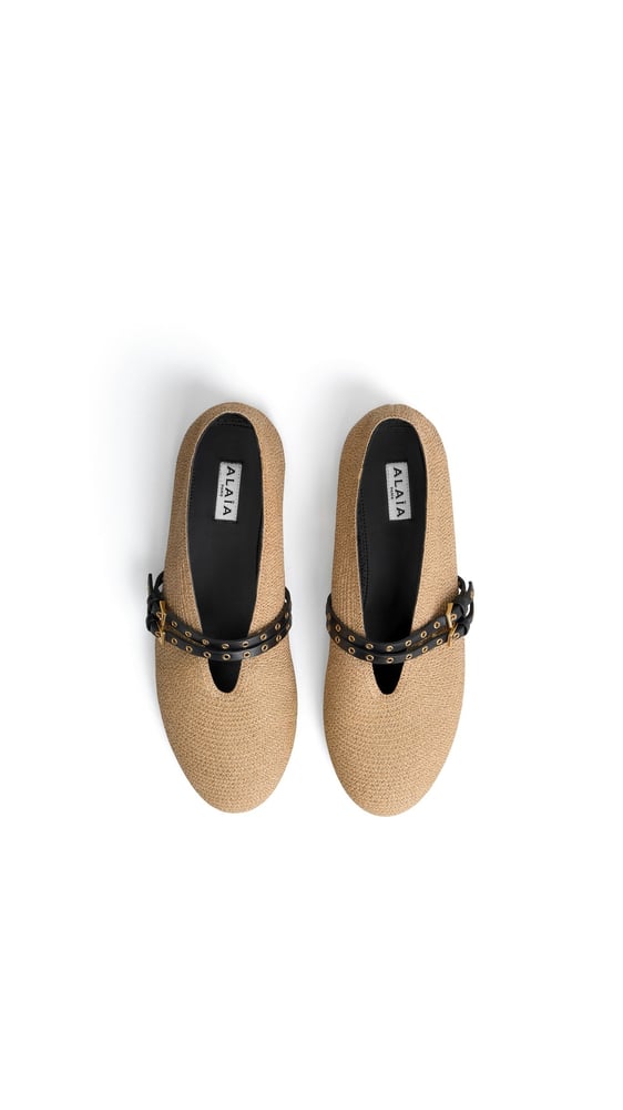 BALLERINES EN PAILLE TRESSÉE