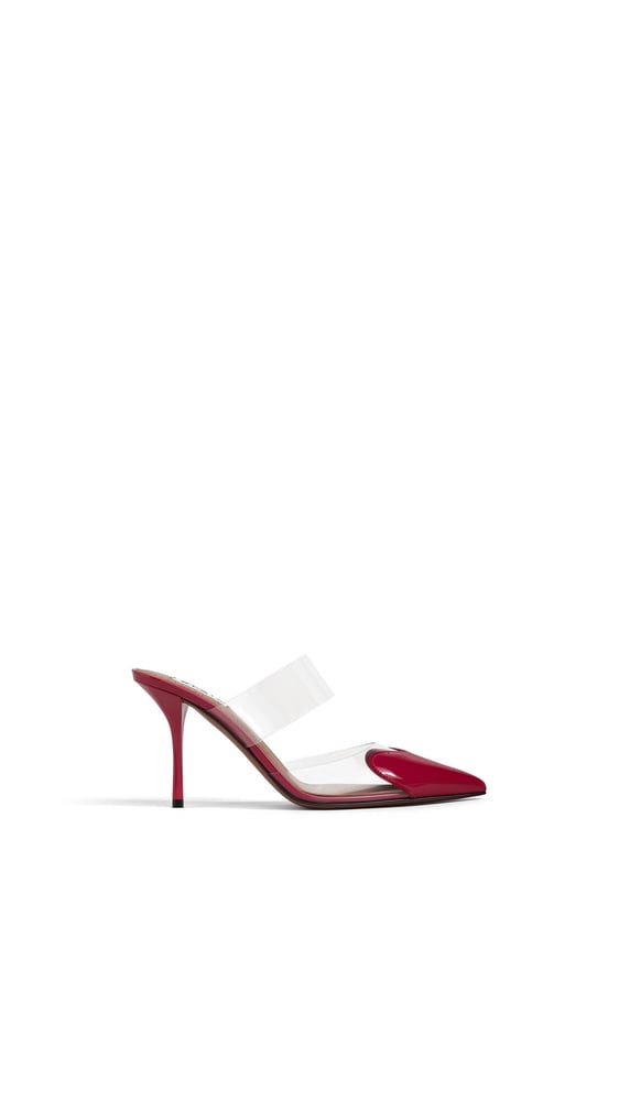 MULES LE CŒUR EN CUIR VERNI