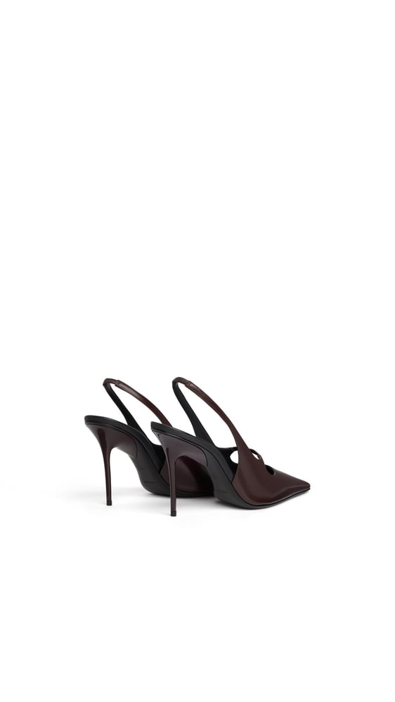 SLINGBACKS DROP EN CUIR POLI