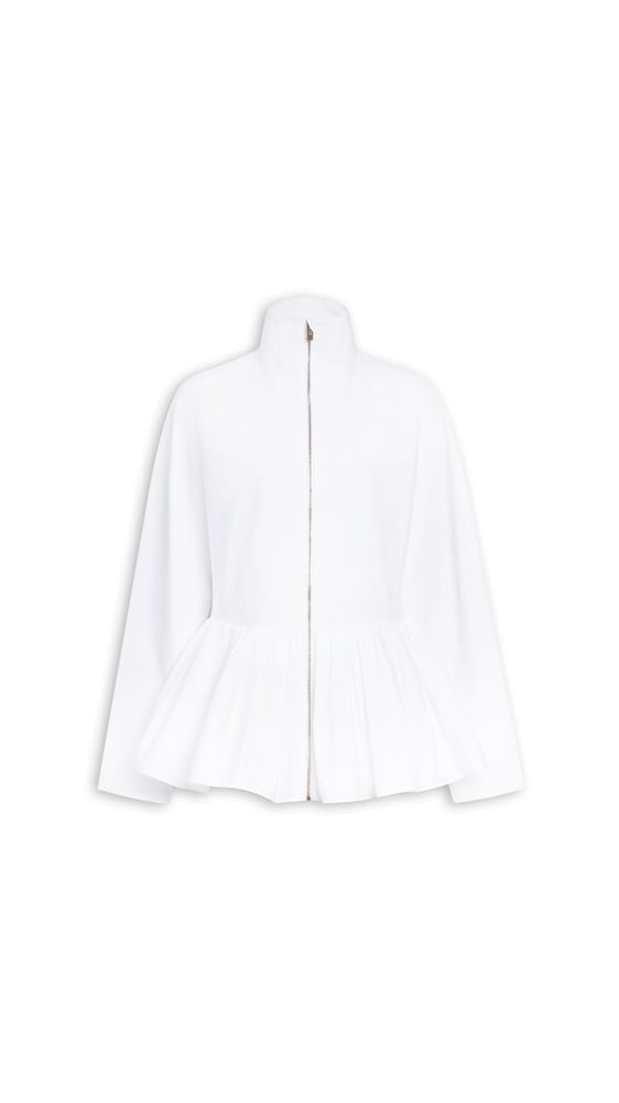 VESTE PÉPLUM EN POPELINE DE COTON