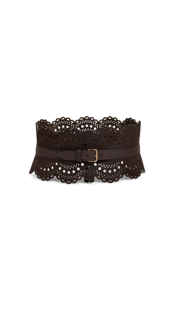 CEINTURE BUSTIER EN NUBUCK VIENNE PERFORÉ