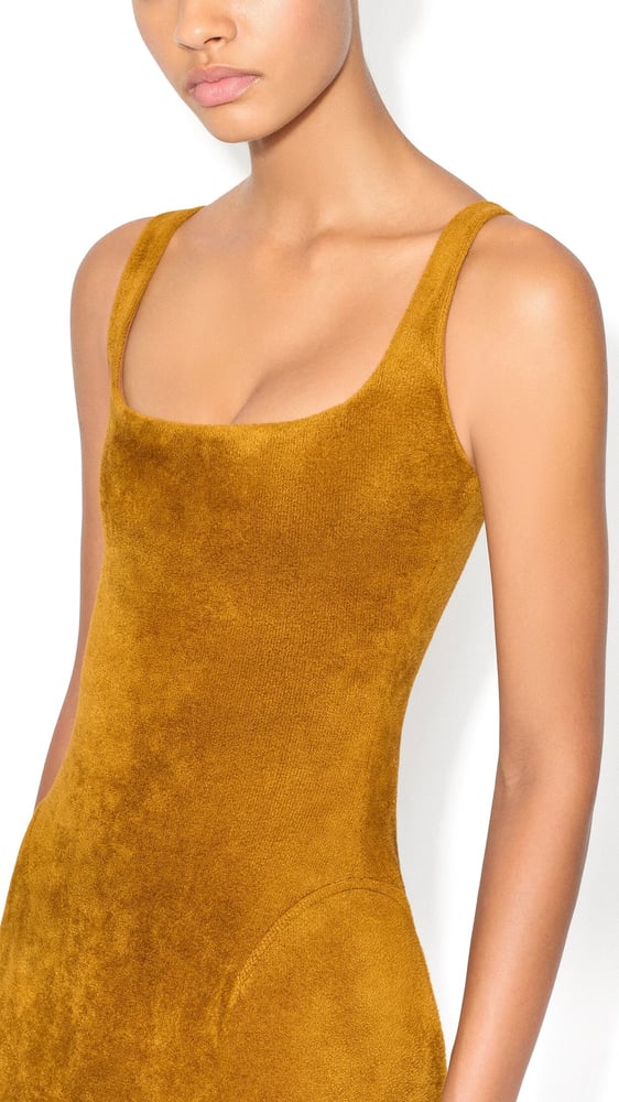 ROBE BODYCON EN MAILLE VELOURS