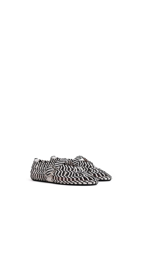BALLERINES EN CUIR TRESSÉ
