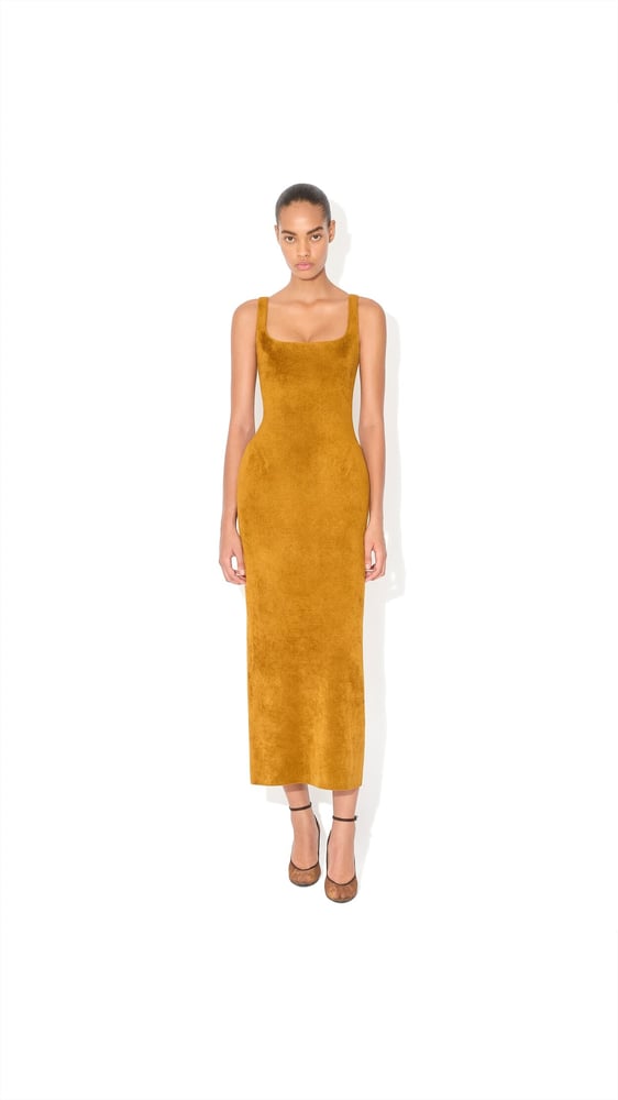 ROBE BODYCON EN MAILLE VELOURS