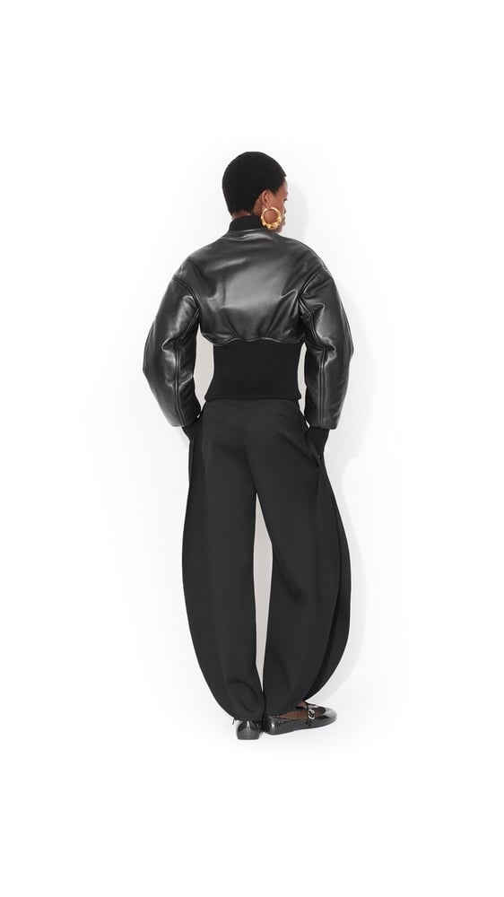 BOMBER CINTRÉ EN CUIR