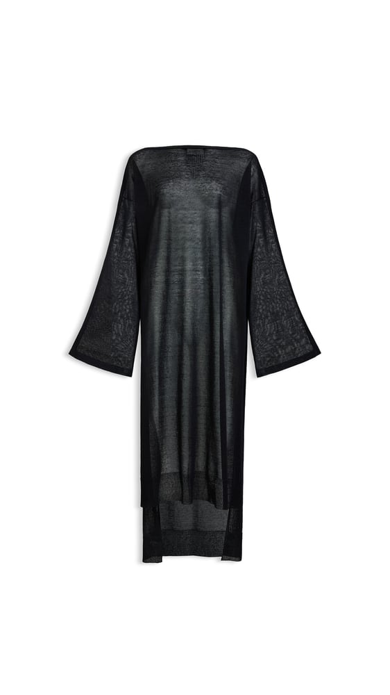 ROBE CAFTAN EN LIN ET SOIE