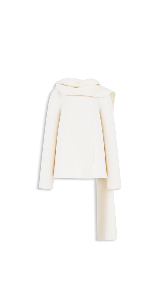 MANTEAU-ÉCHARPE EN LAINE
