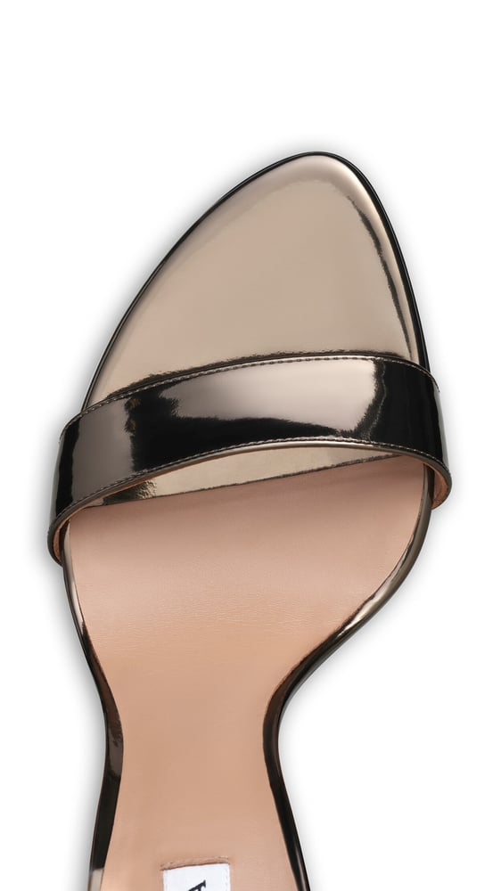 SANDALES CONE EN CUIR MIROIR
