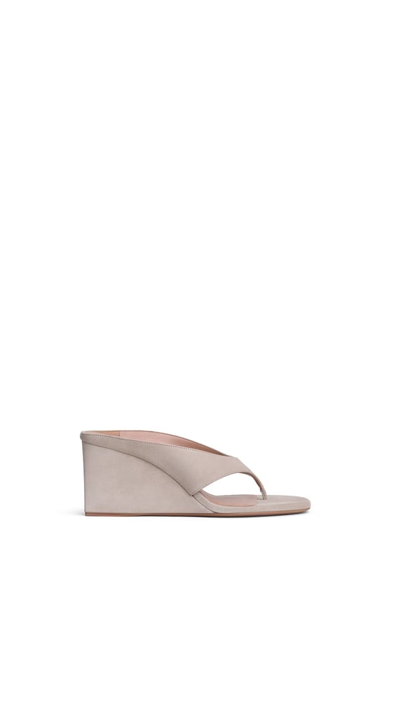 MULES TONG COMPENSEES EN SUEDE