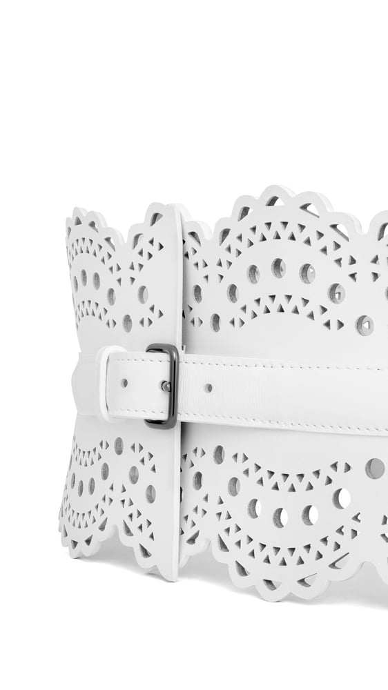 CEINTURE BUSTIER EN CUIR VIENNE PERFORÉ