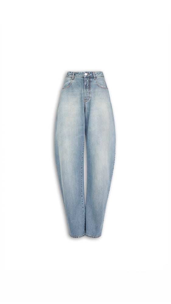 JEAN ROND TAILLE BASSE EN DENIM