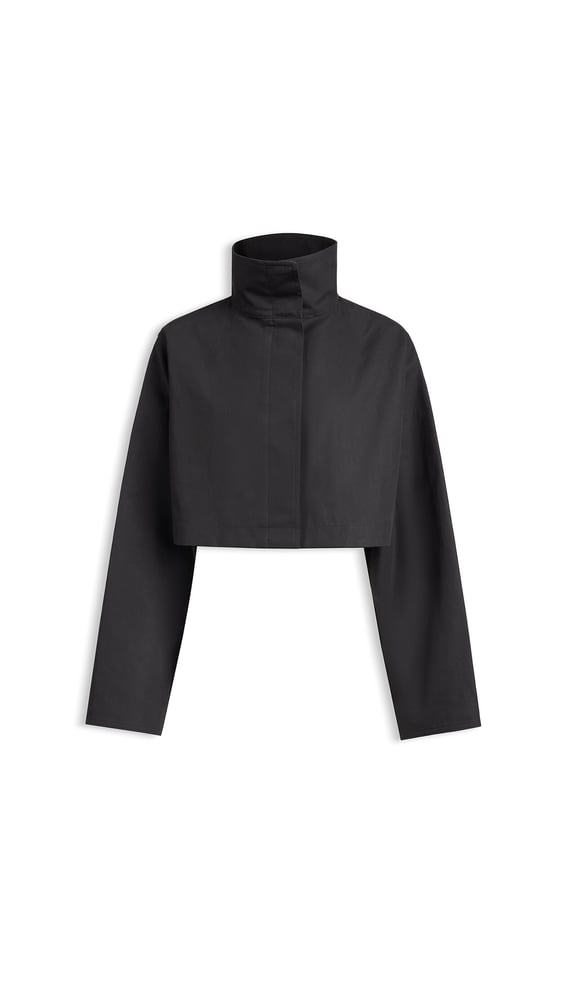 VESTE COURTE EN COTON-SOIE
