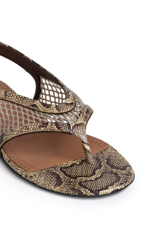 SANDALES TONG EN RÉSILLE ET CUIR AYERS