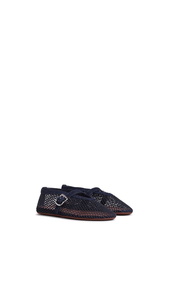 BALLERINES EN RÉSILLE DENIM